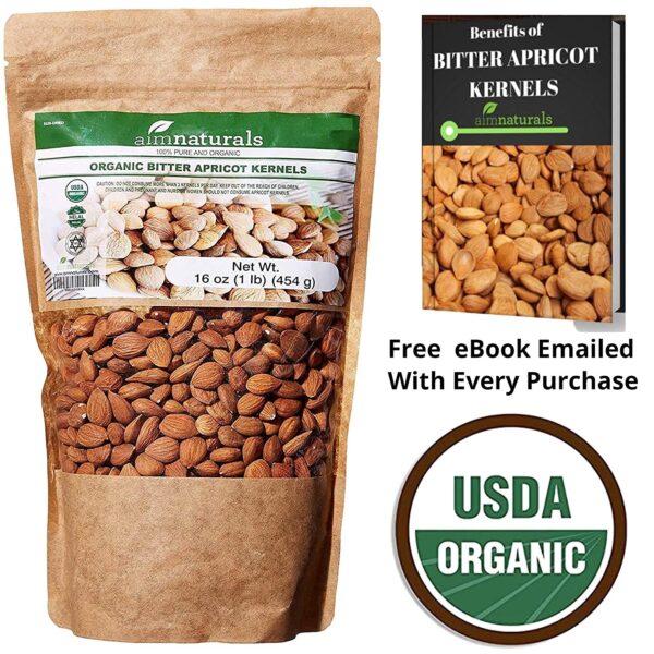Bitter Apricot Kernels Organic Raw (1LB) -100% USDA Organic Certified – Product of Turkey (Free Electronic Book) - Image 3
