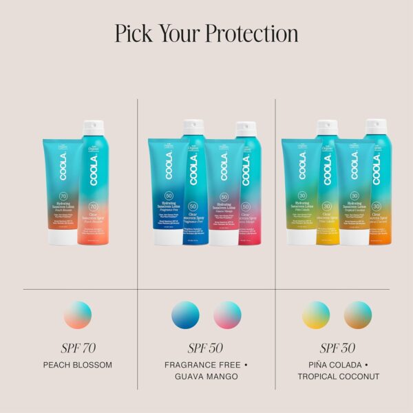 COOLA Organic Sunscreen SPF 50 Sunblock Spray, Dermatologist Tested Skin Care for Daily Protection, Vegan and Gluten Free, Fragrance Free, 6 Fl Oz - Image 5