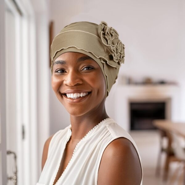 AIPESL 6 Pieces Cotton Chemo Turban Headwear, Soft Cancer Headwear Elastic Chemo Hats for Women with Hair Loss - Image 6