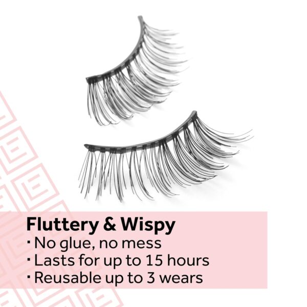 Eylure Press On Pre-Glued False Eyelashes, Light & Wispy Accent Lash, No. 003, Twin Pack - Image 4