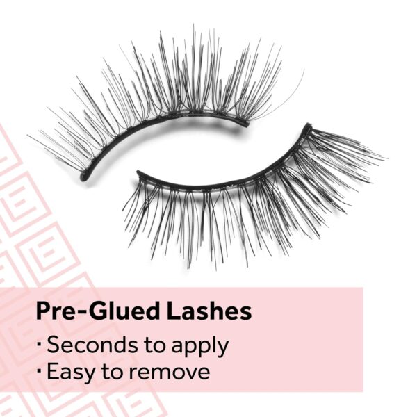 Eylure Press On Pre-Glued False Eyelashes, Light & Wispy Accent Lash, No. 003, Twin Pack - Image 5