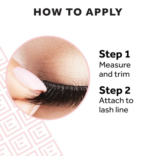 Eylure Press On Pre-Glued False Eyelashes, Light & Wispy Accent Lash, No. 003, Twin Pack - Image 6