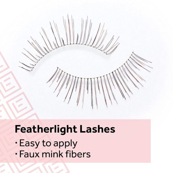 Eylure Naturals No. 020 Reusable Eyelashes, Adhesive Included, Black, 4 Pairs - Image 4