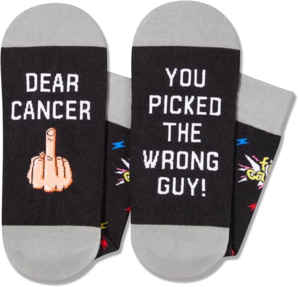 HAPPYPOP Cancer Gifts For Men Breast Cancer Gifts, Breast Cancer Awareness Socks Cancer Socks For Men - Image 3