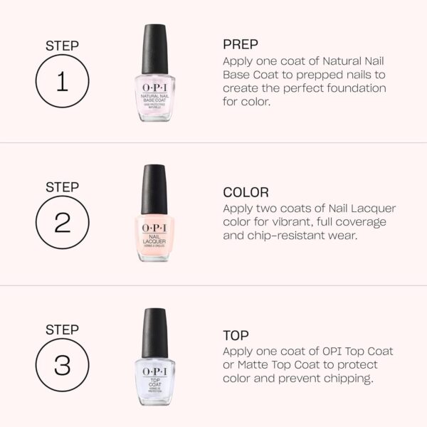OPI Nail Lacquer Nail Polish | Opaque Light White & Gray Shimmer Chip Resistant Nail Polish | Vegan, Fast Drying, Streak Free - Image 5