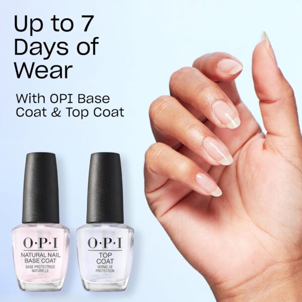 OPI Nail Lacquer Nail Polish | Opaque Light White & Gray Shimmer Chip Resistant Nail Polish | Vegan, Fast Drying, Streak Free - Image 6