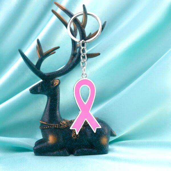 Aisity Breast Cancer Awareness Keychain Accessories Inspirational Gifts for Breast Cancer Women Female Pink Breast Cancer Awareness Decorations - Image 5