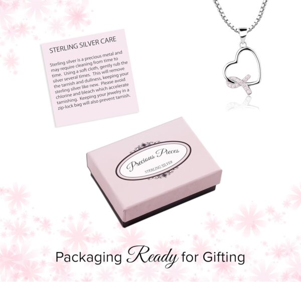 Precious Pieces Sterling Silver Heart "Never Give up - You are Loved" Cancer Survivor and Awareness Ribbon Necklace - Image 5