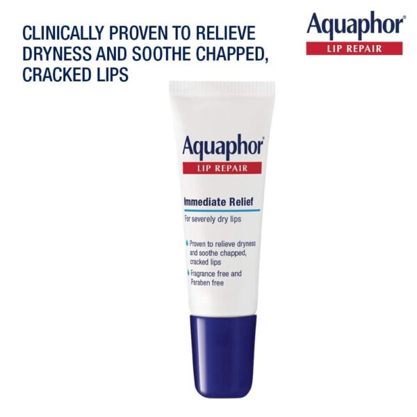 Aquaphor Lip Repair Ointment - Long-lasting Moisture to Soothe Dry Chapped Lips - .35 fl. oz. Tube - Image 9
