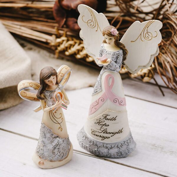 Pavilion Gift Company 82335 Survivor Angel Figurine, 6-1/2-Inch, Gray - Image 9