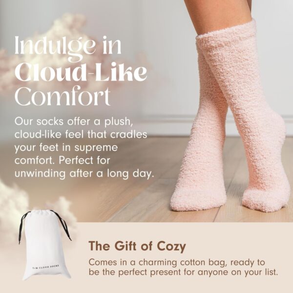 Unboxme Gifts Warm & Cozy Ultra-Luxe Cloud Sock for Women & Men - Super Soft Luxurious Fabric Sleep Socks - Image 4