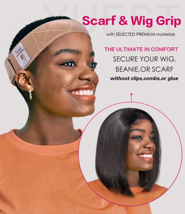 2 Pack Wig Grip Band - Velvet Wig Grips Adjustable Headband Stay Put No Slip Edge Saver - Image 3