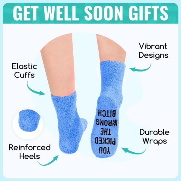 HAPPYPOP Breast Cancer Awareness Socks - Inspirational Chemo Socks, Survivor Gifts For Cancer Patients - Image 5
