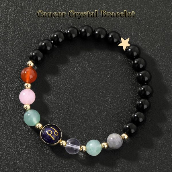 GolbalJew Zodiac Bracelets for Women 12 Constellations Healing Crystal Stone Beads Bracelet Birthday Zodiac Gifts Horoscope Spiritual Bracelet - Image 6