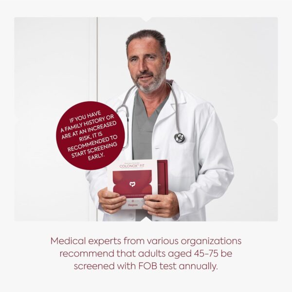 COLONOX at-Home Colon Screening Test Kit – Easy to Use Fecal Occult Blood (FIT or FOB) Colon Test for Early Detection (2 Tests) - Image 6