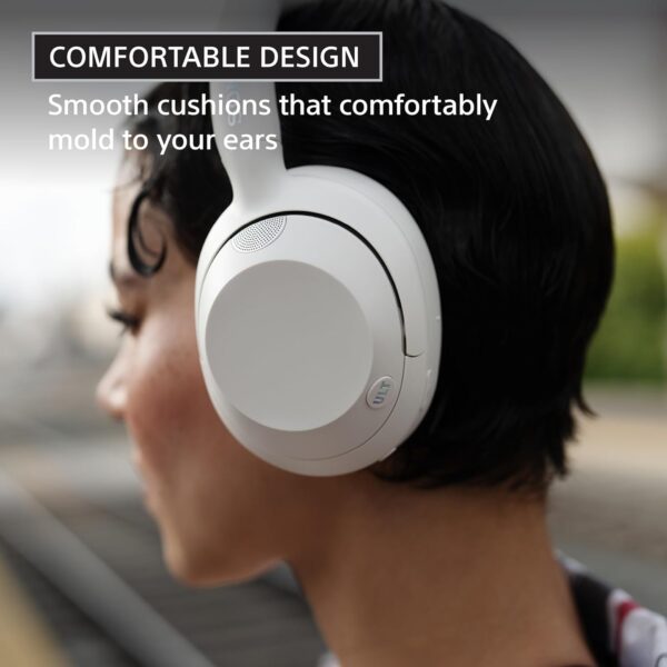 Sony ULT WEAR Over-Ear Noise Cancelling Bluetooth Headphones with Alexa Built-in, Comfortable Design, 30-Hour Battery, Massive Bass, Off White - Image 6