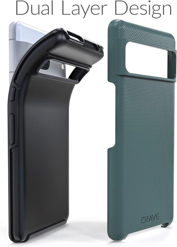 Crave Dual Guard for Google Pixel 7 Case, Shockproof Protection Dual Layer Case for Google Pixel 7 - Forest Green - Image 4