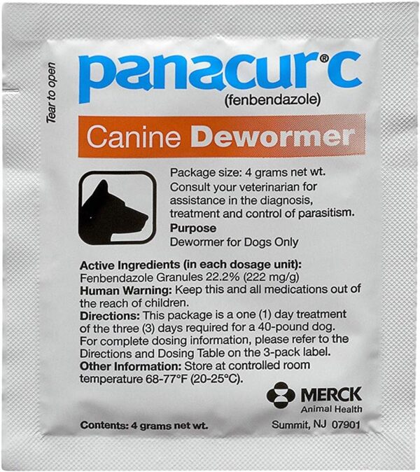Panacur C Canine Dewormer (Fenbendazole), 4 Gram, 3 Count (Pack of 1), Red - Image 6