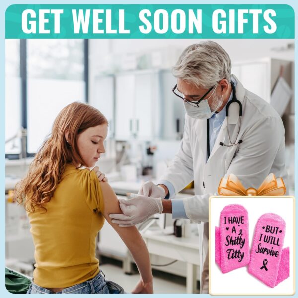 HAPPYPOP Breast Cancer Socks for Women - Chemo Survivor Comfort Gifts For Cancer Patients - Image 3
