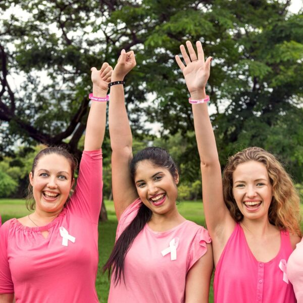 Lesnala 48 PCS Breast Cancer Awareness Bracelet Pink Ribbon Silicone Wristbands Hope Faith Strength Courage Inspiring Rubber Accessories for Women Party Supplies Favors - Image 4