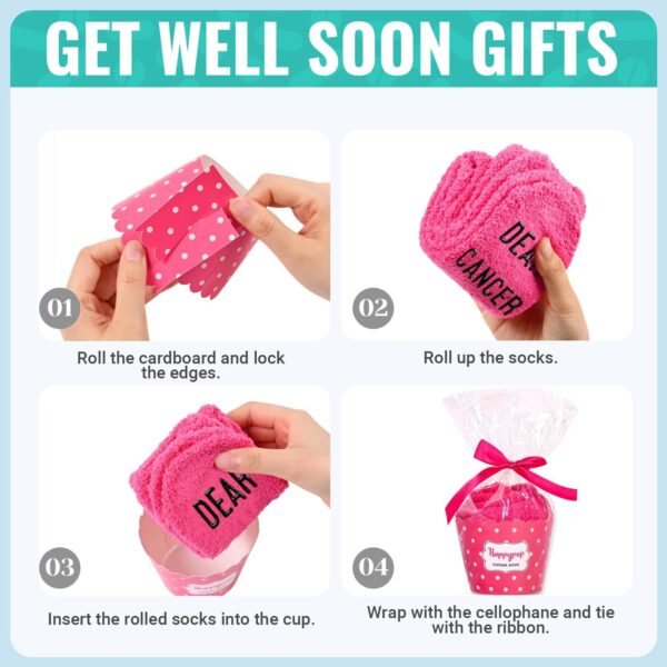 HAPPYPOP Get Well Soon Gifts for Women After Surgery - Breast Cancer Socks, Gifts For Someone with Depression，Diabetic Socks - Image 4