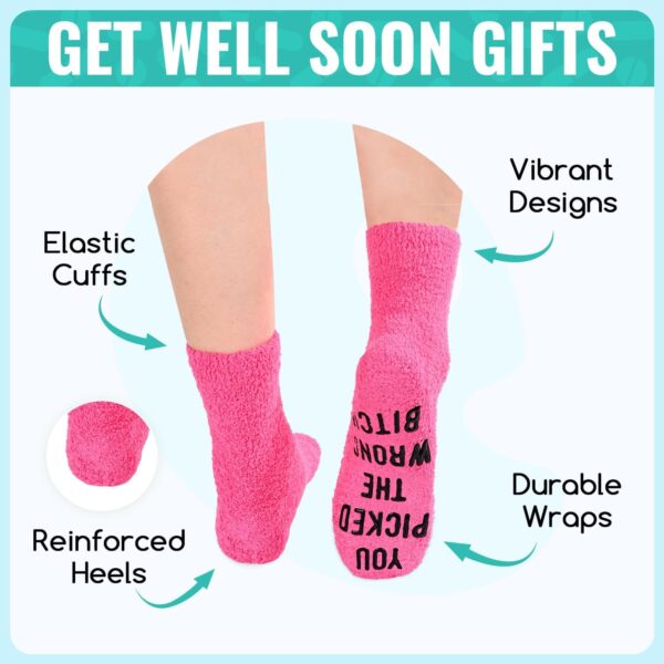 HAPPYPOP Get Well Soon Gifts for Women After Surgery - Breast Cancer Socks, Gifts For Someone with Depression，Diabetic Socks - Image 5