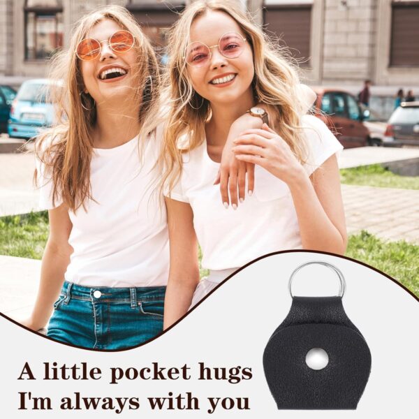 Pocket Hug Token Pocket Hug Keychain Holder Stainless Steel Double Sided Coin Inspirational Gifts for Cancer Patients Friends Must Have Hug Gifts for Men Women - Image 5