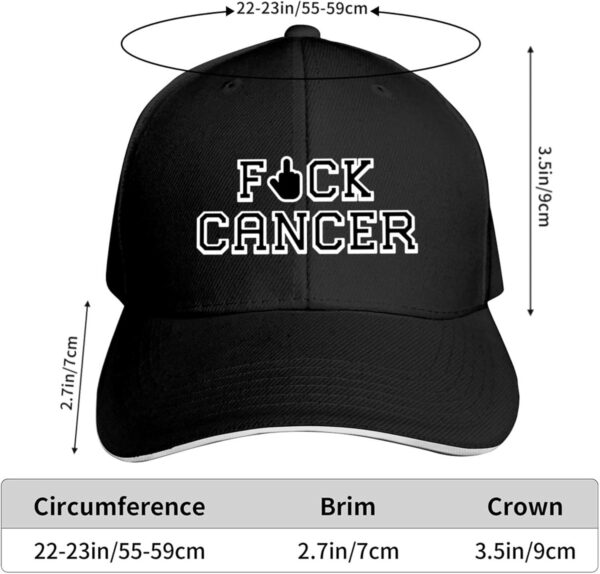 Adult Baseball Caps Fuck Cancer Custom Adjustable Sandwich Cap Casquette Hats - Image 5