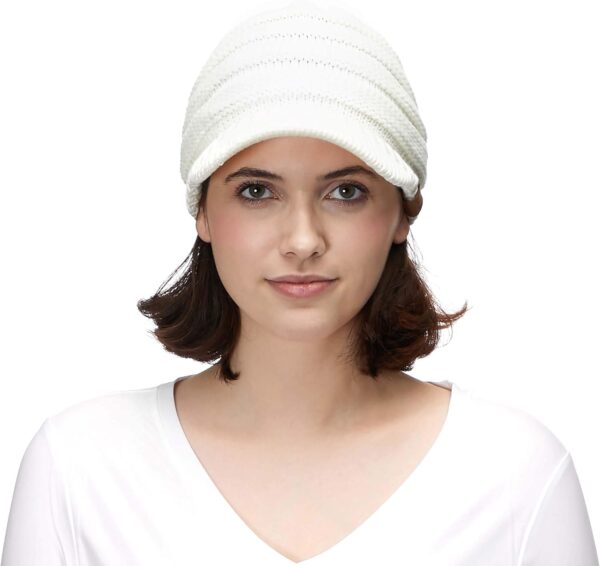 C.C Hatsandscarf Exclusives Women's Ribbed Knit Hat with Brim (YJ-131)(YJ-2023) - Image 4