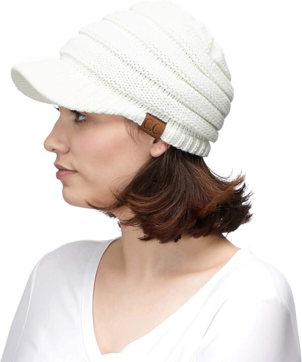 C.C Hatsandscarf Exclusives Women's Ribbed Knit Hat with Brim (YJ-131)(YJ-2023) - Image 5