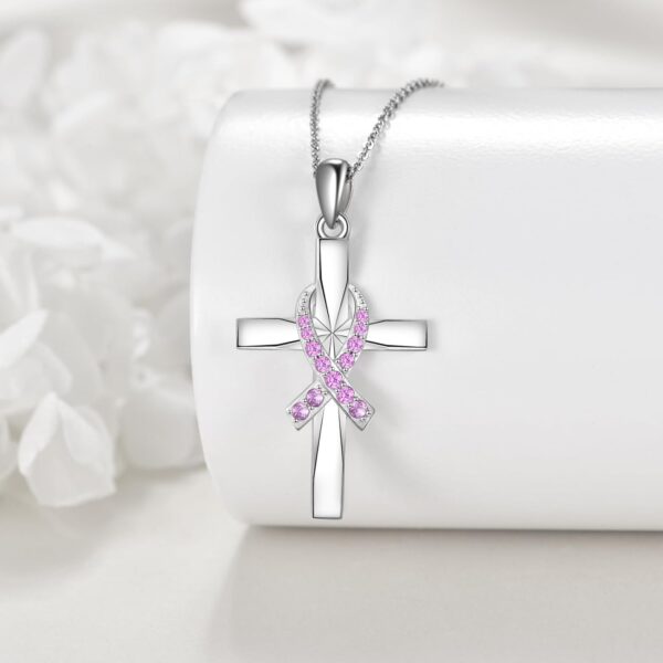 ONEFINITY Cross Necklace Sterling Silver Cross Pendant Necklace Religious Gifts for Women Men - Image 3