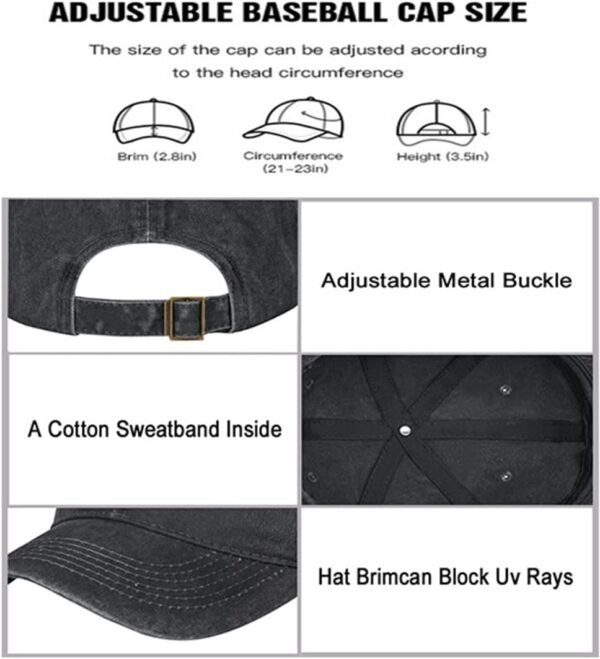 HHNLB Women's Pink Ribbon Logo Breast Cancer Awareness Hat, Embroidered Adjustable Never Give Up Baseball Cap - Image 6