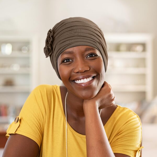 4 Pieces Chemo Headwear for Women, Soft Chemo Hats Elastic Cancer Headwear for Cancer Patient with Hair Loss - Image 4