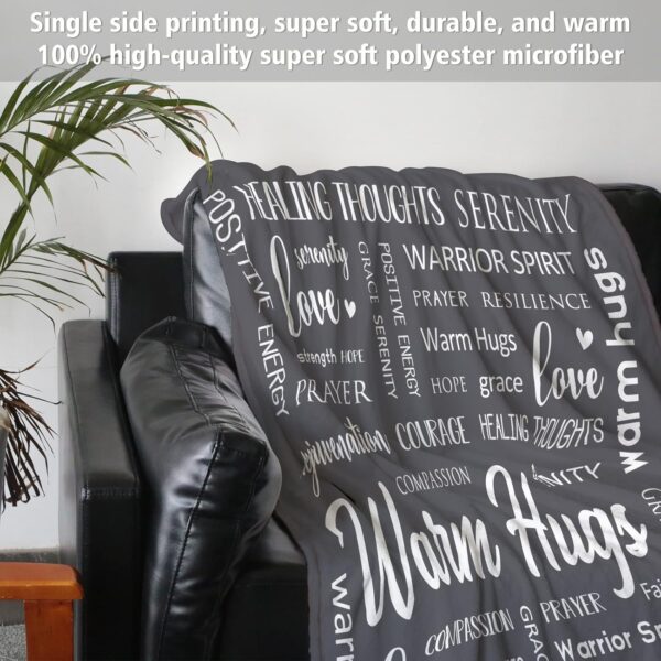 Afterprints Warm Hugs Healing Blanket - Get Well Soon Gifts for Women Men, Cancer Care, Chemo, After Surgery, Thinking of You Gifts, Soft Throw Blanket 50"x60" - Image 4