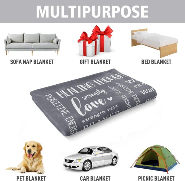 Afterprints Warm Hugs Healing Blanket - Get Well Soon Gifts for Women Men, Cancer Care, Chemo, After Surgery, Thinking of You Gifts, Soft Throw Blanket 50"x60" - Image 7