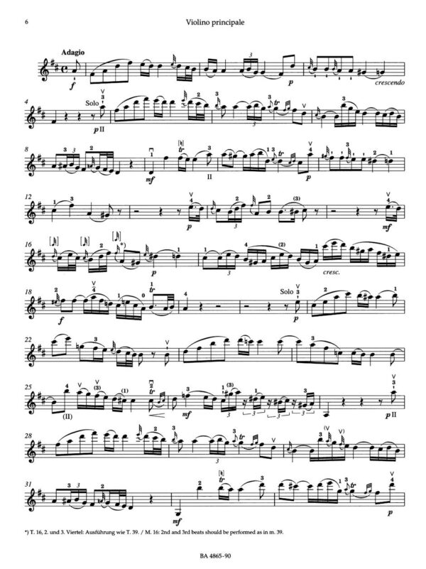 Concerto for Violin No.3 in G major K.216 (Violin & Piano) - Image 3