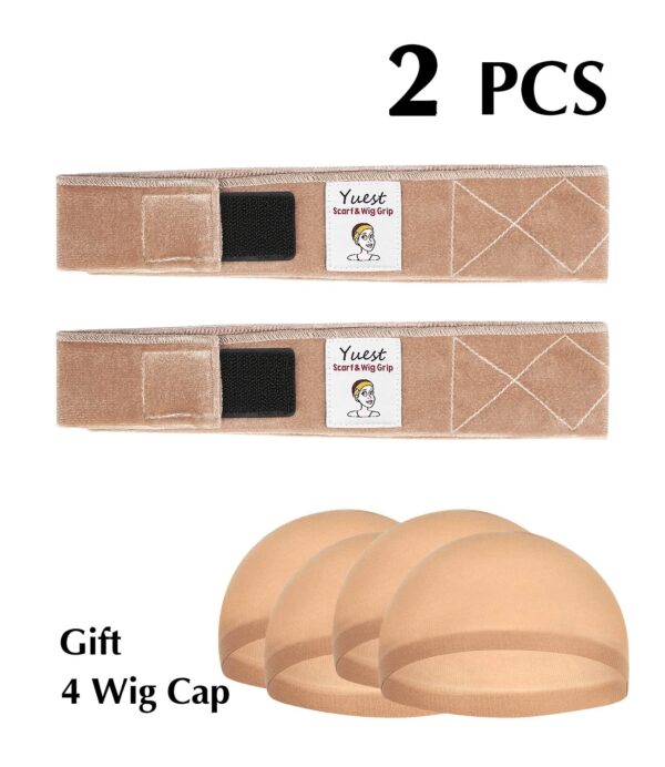 2 Pack Wig Grip Band - Velvet Wig Grips Adjustable Headband Stay Put No Slip Edge Saver - Image 2