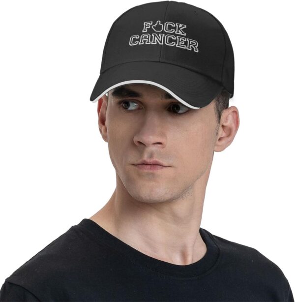Adult Baseball Caps Fuck Cancer Custom Adjustable Sandwich Cap Casquette Hats - Image 2