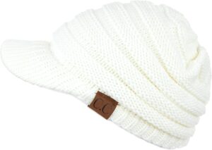 C.C Hatsandscarf Exclusives Women's Ribbed Knit Hat with Brim (YJ-131)(YJ-2023)