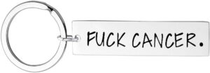 Cancer Gifts for Women Men - Fuck Cancer Keychain Beat Cancer Survivor Gifts Inspirational Encouragement Gifts for Chemo Survivors Patients Awareness Products
