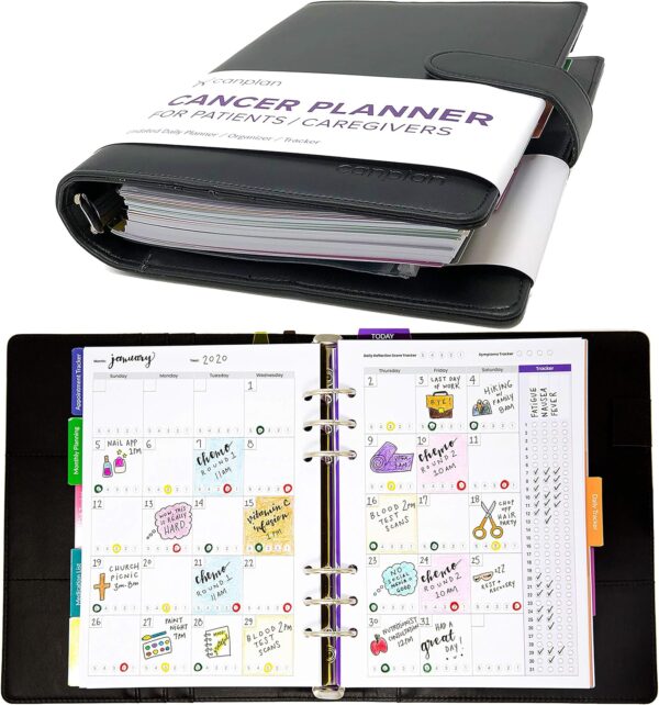 Cancer Planner - A Planner Made for Cancer Patients and Caregivers, Best Cancer Gifts for Women and Men, Breast Cancer Gift, Cancer Journal, Undated Cancer Organizer