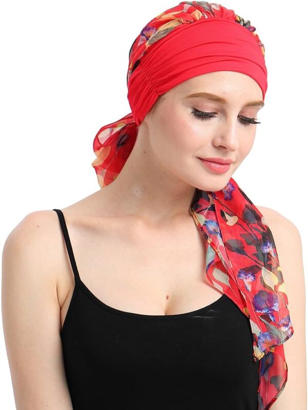 Chemo Headwear Turbans for Women Long Hair Head Scarf Headwraps Cancer Hats - Image 2