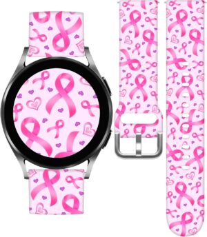 Christmas Watch Bands Compatible with 40mm 44mm Samsung Galaxy Watch 7/6/ 5/4/ 5 Pro (45mm)/ 4 Classic (46mm)/ 3 (41mm)/ Active 2, 20mm Pattern Replacement Silicone Strap for Women