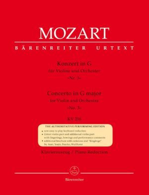 Concerto for Violin No.3 in G major K.216 (Violin & Piano)