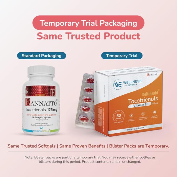 Eannatto Tocotrienols Vitamin E Supplements Tocopherol Free, Supports Immune Health, Non-GMO, Gluten Free & Antioxidant (125MG 60 Softgels) - Image 2