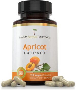 Florida Herbal Pharmacy, Apricot Supplement Capsules 10:1 (120 Capsules) 500 mg per Capsule, 1000 mg Serving (Pack of 1)