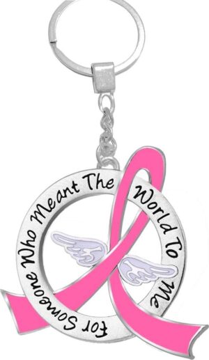 For Someone Who Meant the World to Me Memorial Awareness Ribbon Keychain