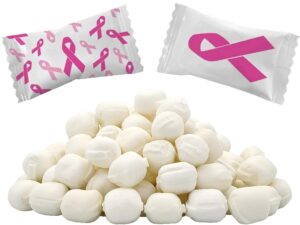 Fruidles Pink Ribbon Buttermints, Breast Cancer Awareness, After Dinner Mints, Fat-Free, Kosher Certified, Individually Wrapped (55 Pieces)