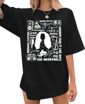 Hip Hop Shirt Women R&B Singer Shirts Tour Concert T Shirts Good Days Short Sleeve Funny R&B Hip Hop Fan Gift Tops
