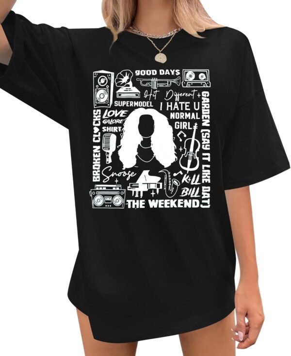 Hip Hop Shirt Women R&B Singer Shirts Tour Concert T Shirts Good Days Short Sleeve Funny R&B Hip Hop Fan Gift Tops